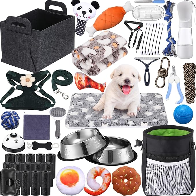 Abbylike 50 Pcs Puppy Supplies Starter Kit by Abbylike