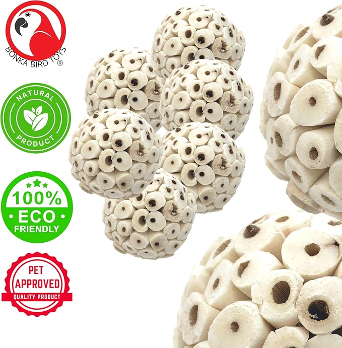 Bonka Bird Toys 2117 Pk6 Sola Atta Balls Foot Talon Craft Part Parrot Bird Toys - Image 6
