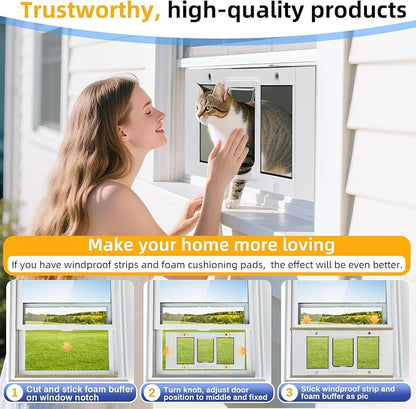 Full Size Window Pet Door for Cats & Small Dogs 31"-36" Various Sliding Windows - Image 6