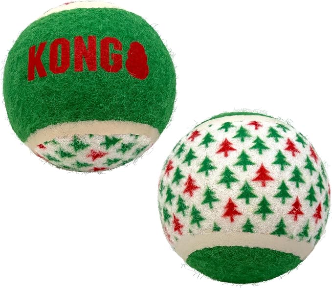 KONG Holiday Sport Balls 2-pk Assorted - Image 3