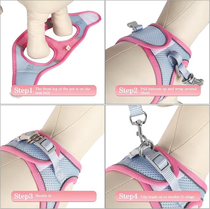 YIMEIS Dog Harness and Leash Set, No Pull Soft Mesh Pet Harness, Reflective - Image 2