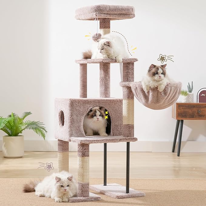 Heybly Cat Tree, 49.2 Inches Cat Tower - Image 6