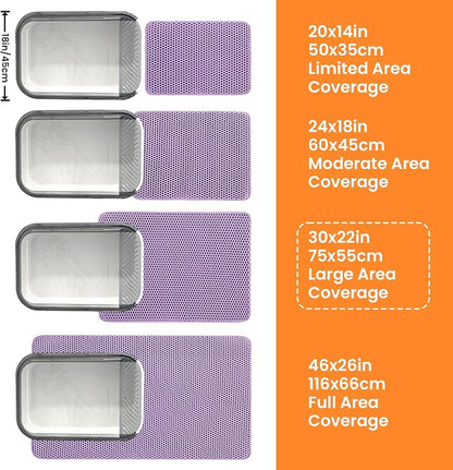 Extra Large Cat Litter Mat, 30x22 Inches Honeycomb Double Layer Cat Litter - Image 9