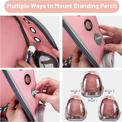 Bird Backpack Carrier, Travel Bird Cage - Image 5