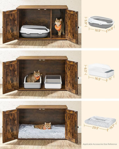 Feandrea Cat Litter Box Enclosure, Litter Box Furniture Hidden - Image 7
