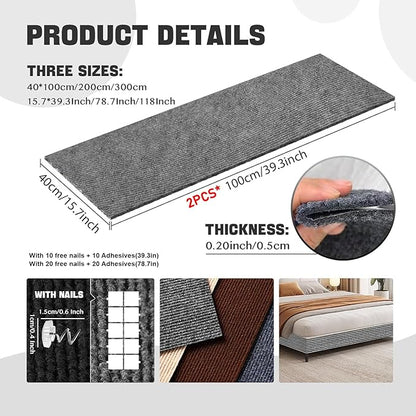 Cat Scratch Couch Furniture Protector, Adhesive Cat Scratch Pad Deterrent - Image 2