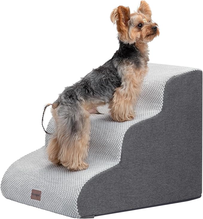 Dog Stairs for Couch Sofa and Chair, 3-Step Dog Steps for Small Dogs and Cats by Garnpet