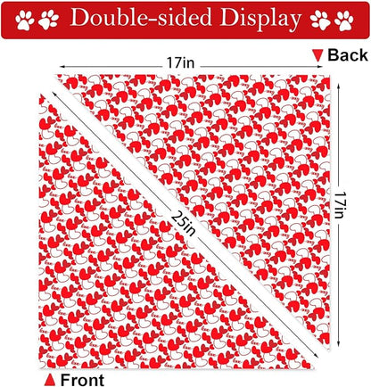 Valentines Dog Bandanas, 2 Pack Mother's Day Triangle Dog Bandanas, Reversible - Image 3