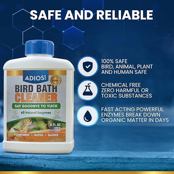 Bird Bath Cleaner for Outdoor Fountains and Bowls, Safely Cleans Metal - Image 3