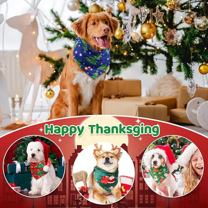 Abbylike 50 Pcs Christmas Dog Bandanas Bulk Xmas Bandanas - Image 4