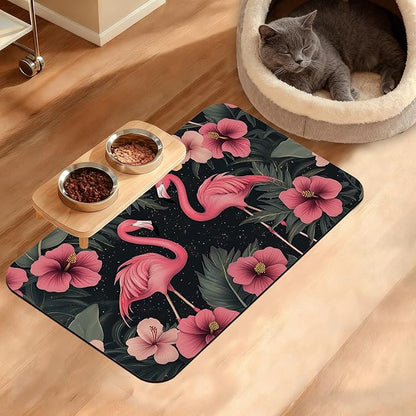Pet Feeding Mat, Non-Slip Water Bowl Placemat, Pet Supplies 12" x 20" by Unknown