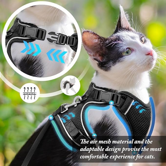 Cat Harness and Leash Set, Cat Car Harness, Soft and Breathable Vest - Image 3