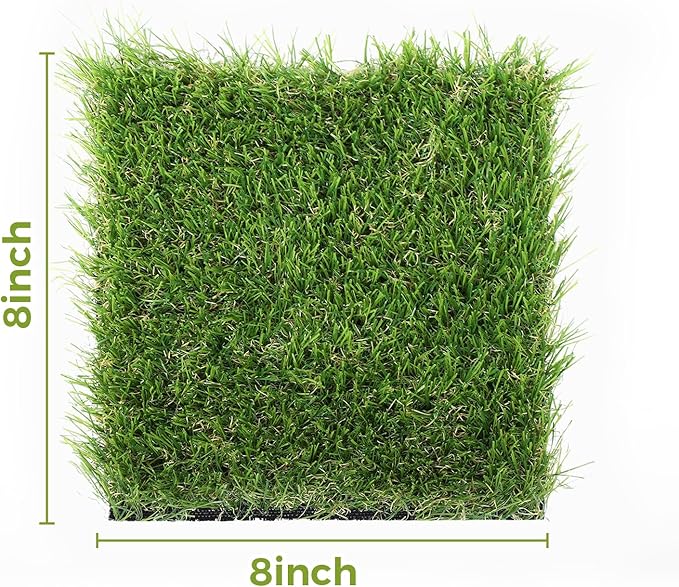 Artificial Grass Rug Indoor Outdoor, 8 x 8Inch Faux Grass Turf Sample, - Image 2