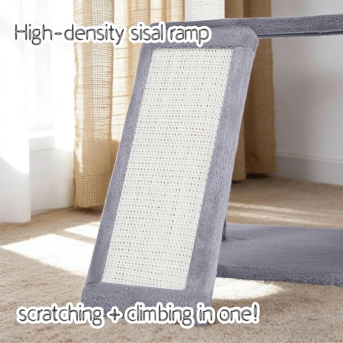 YUNIQUE Multi-Functional Cat Tree Tower, Big Cat Condo - Image 3