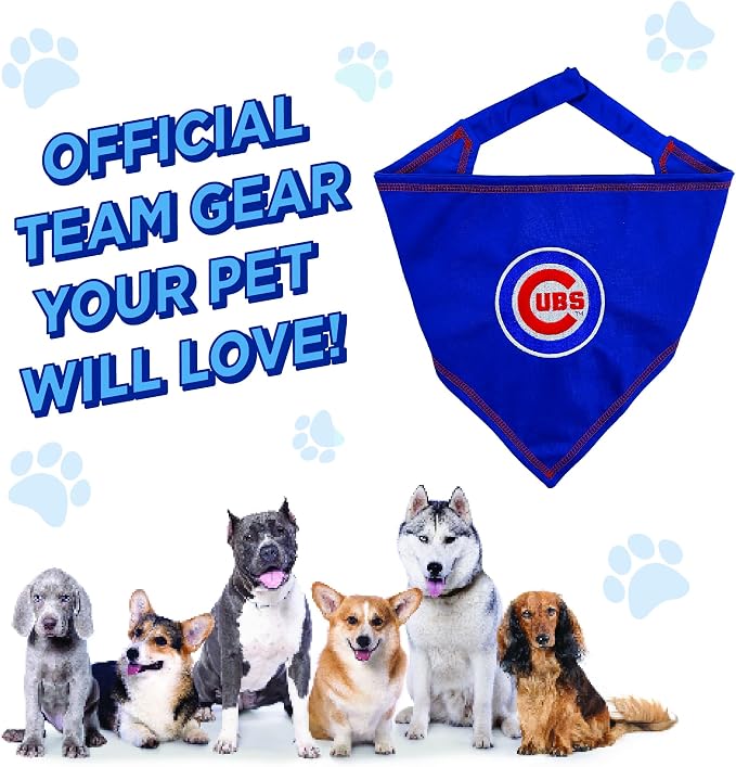 Pets First MLB Chicago Cubs TIE Bandana, Small/Medium. Dog Bandana Scarf Bib - Image 6