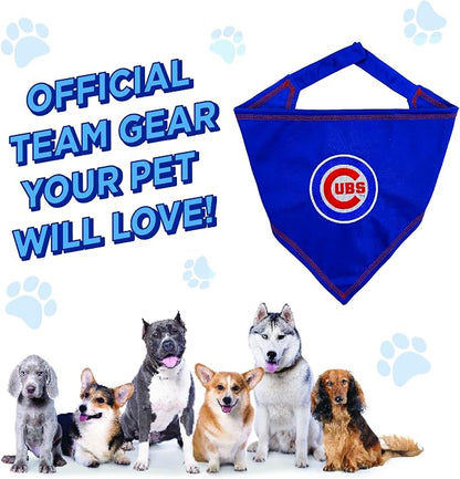 Pets First MLB Chicago Cubs TIE Bandana, Large/X-Large. Dog Bandana Scarf Bib - Image 6