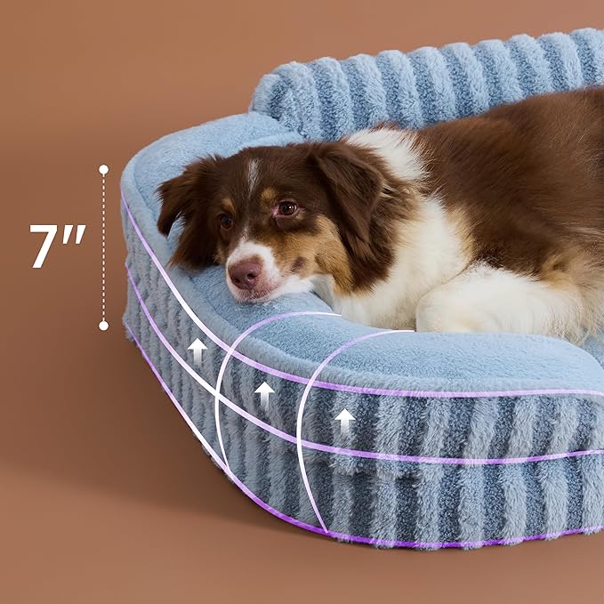 LE SURE Cute L-Plus Dog Beds, Orthopedic Waterproof Large Pet Bed - Image 2