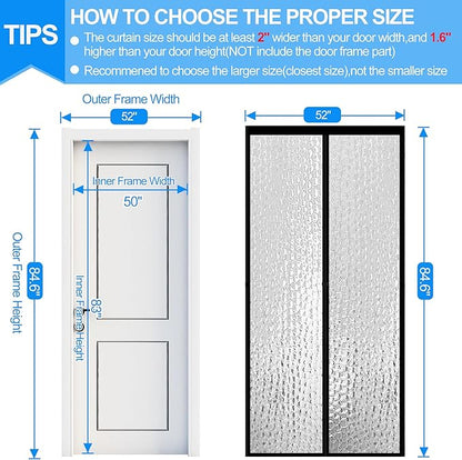 RELIANCER Magnetic Thermal Insulated Door Curtain, Waterproof EVA Door Cover - Image 2