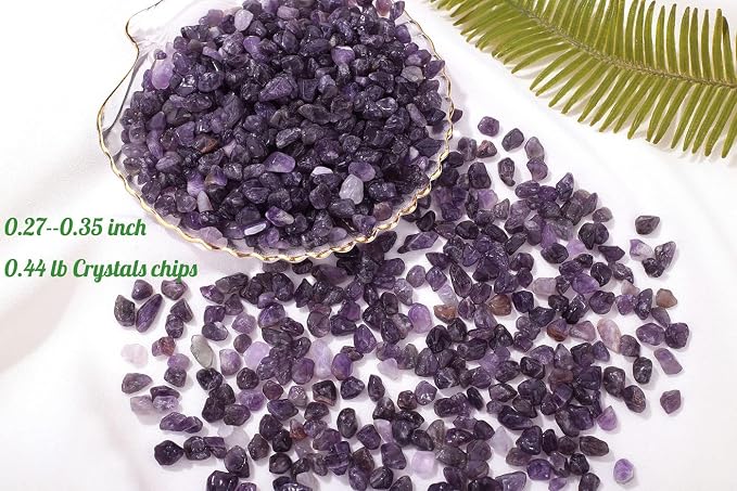 1lb Amethyst Aquarium Gravel Rocks Natural Tumbled Healing Crystal Chips Bulk - Image 6