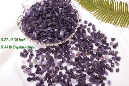 1lb Amethyst Aquarium Gravel Rocks Natural Tumbled Healing Crystal Chips Bulk - Image 6