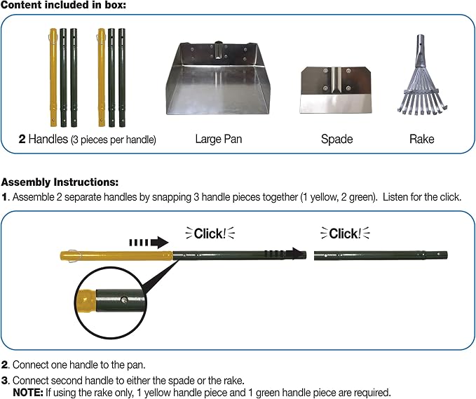 Four Paws Stainless Steel Long-Handled Dog Pooper Scooper Rake, & Pan 3 Piece - Image 4