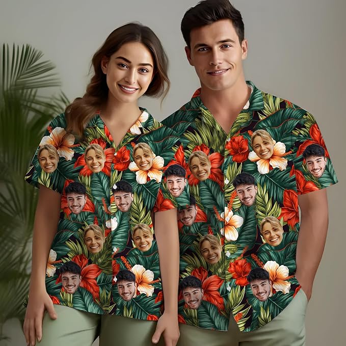 Custom Hawaiian Shirt with Face Photo Picture - Image 2