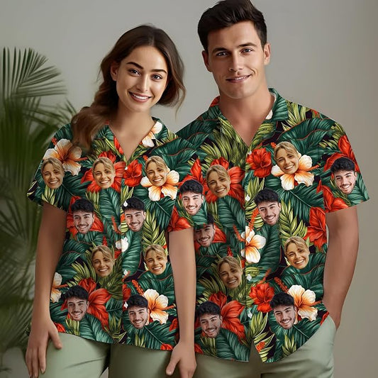 Custom Hawaiian Shirt with Face Photo Picture - Image 2
