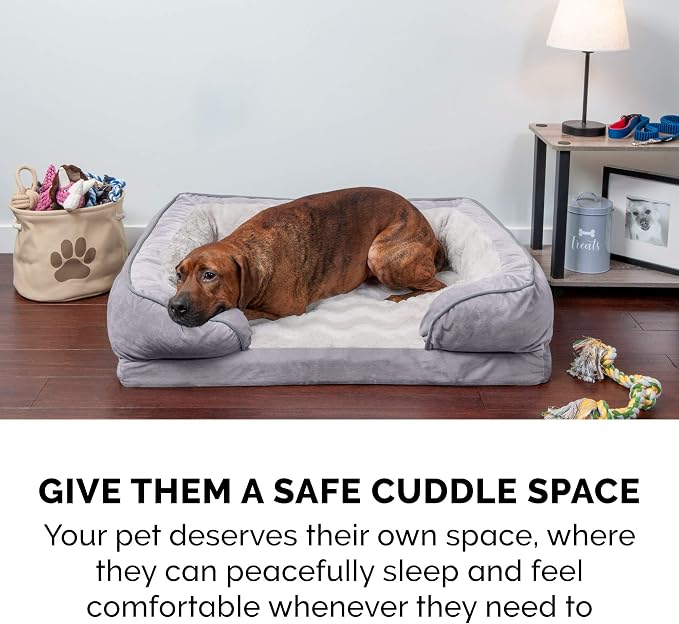 Furhaven Orthopedic Dog Bed for Medium/Small Dogs w/ Removable Bolsters & - Image 10