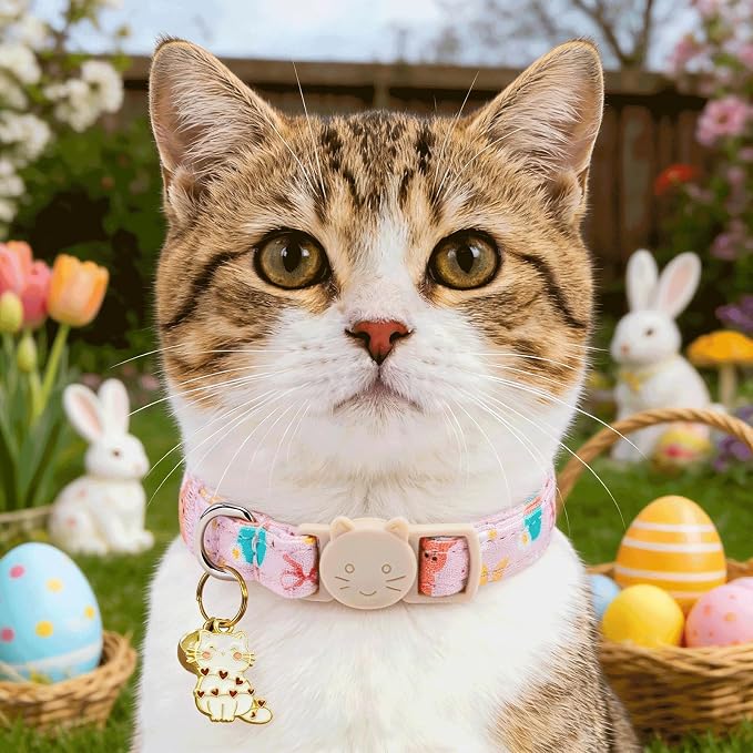 Elegant little tail 2 Pack Cat Collar- Easter Cat Collars Breakaway - Image 5