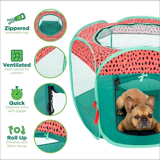 Furhaven Portable Dog Playpen Cat Tent, Pet Playground, Kennel Foldable Indoor - Image 3