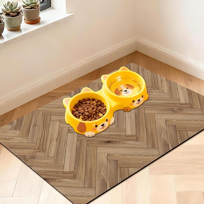 Pet Feeding Mat for Floors Waterproof Dog Mat for Food and Water Absorbent by Unknown