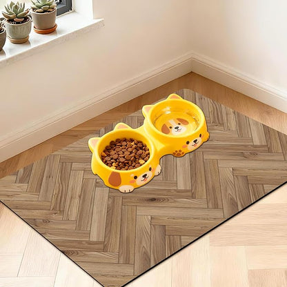 Pet Feeding Mat for Floors Waterproof Dog Mat for Food and Water Absorbent by Unknown