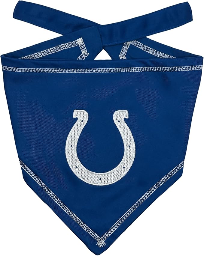 Pets First NFL Indianapolis Colts TIE Bandana, Large/X-Large. Dog Bandana Scarf by PETSFIRST