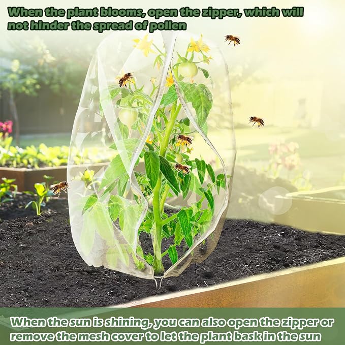 3Pcs Plant Covers from Insects, Bird Netting Barrier - Image 6