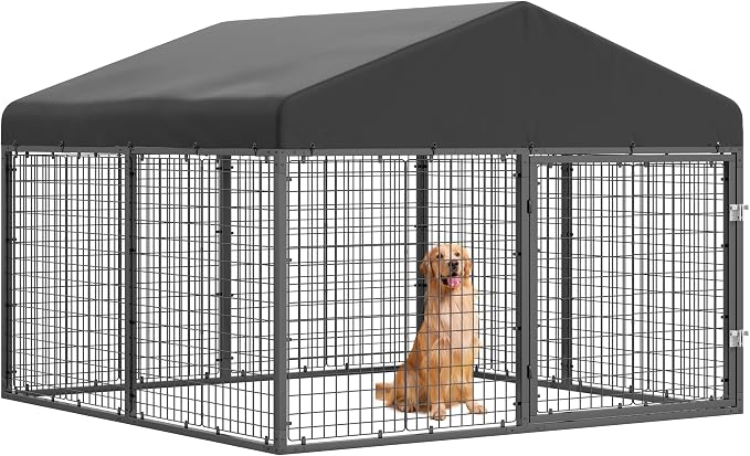 Large Outdoor Dog Enclosure, Heavy Duty Dog Cage by Petony