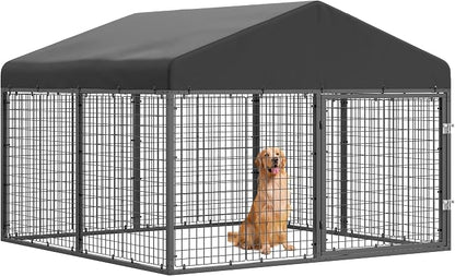 Large Outdoor Dog Enclosure, Heavy Duty Dog Cage by Petony