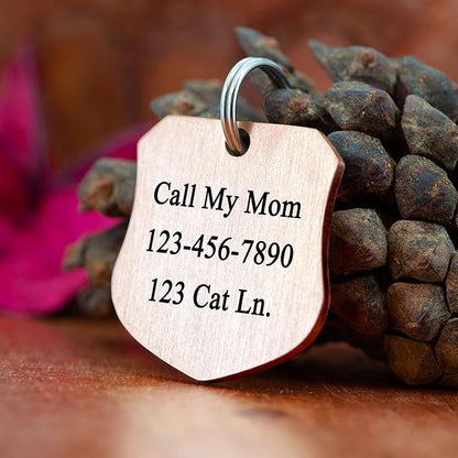 Ultra Joys Cat ID Tag Personalized Pet Tags, Durable Stainless Steel Small Pet - Image 3