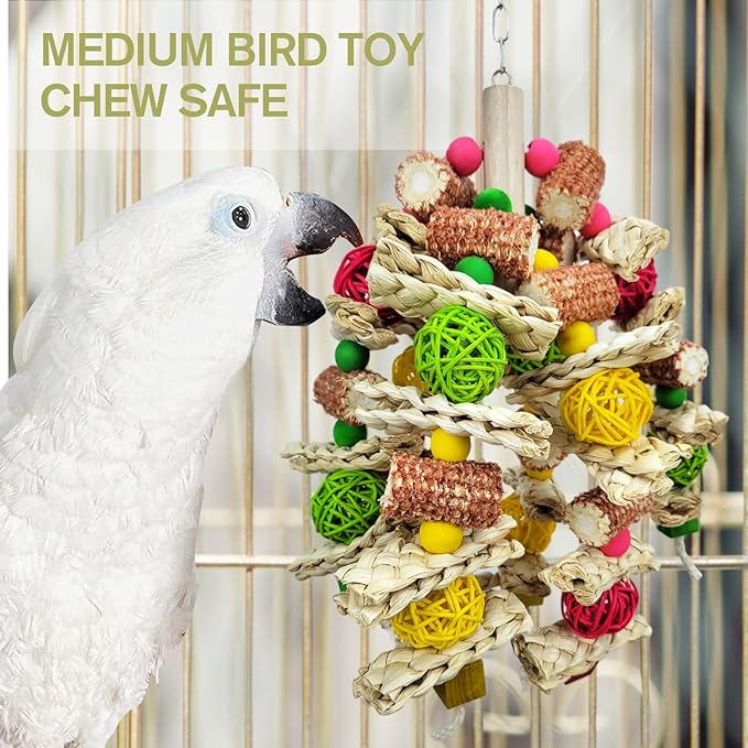 Parrot Toys, Natural Corncob Bird Chew Toys - Image 6