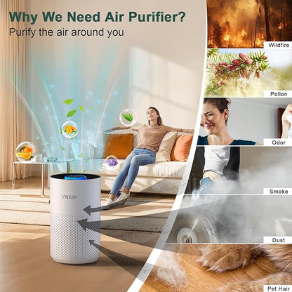 Air Purifiers for Bedroom Home up to 1250 ft², Vniup H14 True HEPA Room Air - Image 4