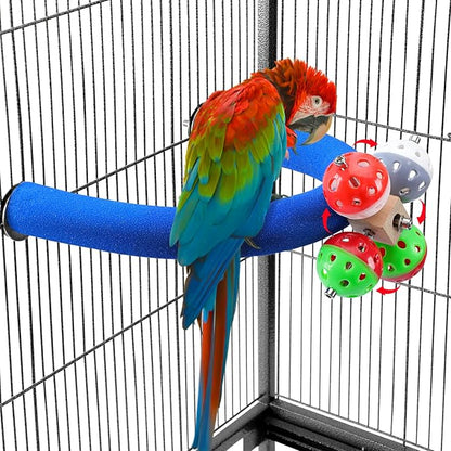 U Shape Parrot Perch Stand Toy Bird Platform Sand Paw Grinding Clean Stick by FrgKbTm