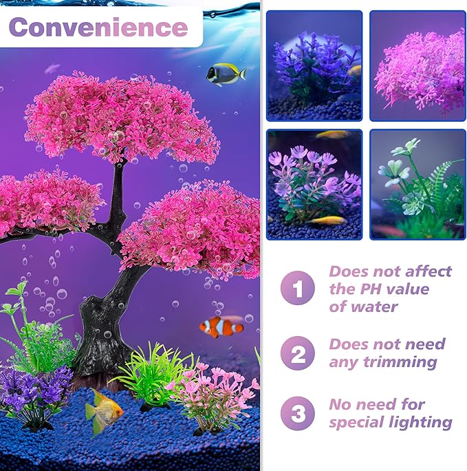 Ameliade Aquarium Artificial Plastic Plants Decoration - Image 5
