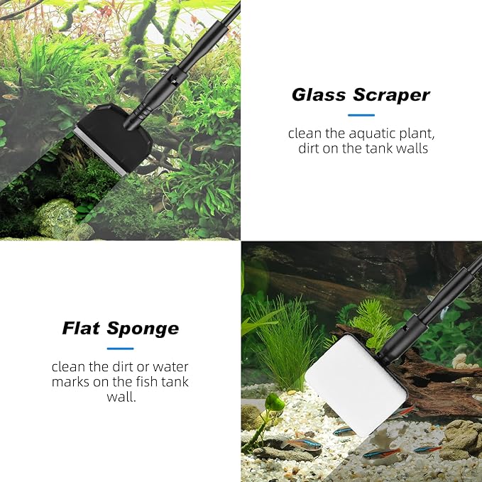 hygger Small Fish Tank Cleaner, Aquarium Cleaning Tools Kit - Image 2