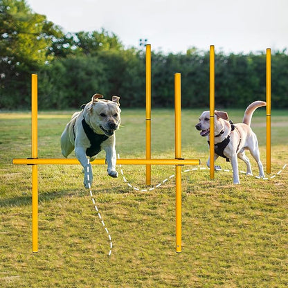 TNZMART 2.6 FT Dog Agility Obstacle Course Backyard Set Wave Poles and - Image 2