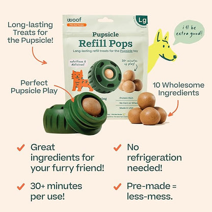 WOOF Pupsicle Refill Pops, Delicious Long Lasting Dog Treats, Pre-Made Pupsicle - Image 3