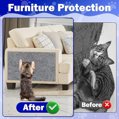 Anit Cat Scratch Couch Furniture Protector, 78.7x15.8 Cat Wall Corner Scratcher - Image 2