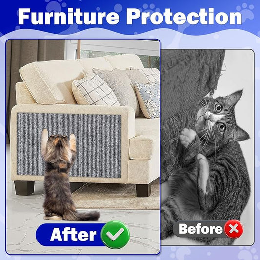 Anit Cat Scratch Couch Furniture Protector, 78.7x15.8 Cat Wall Corner Scratcher - Image 2