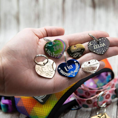 Personalized Dog Tag with 5 Lines of Custom Deep Engraved Durable Stainless - Image 2