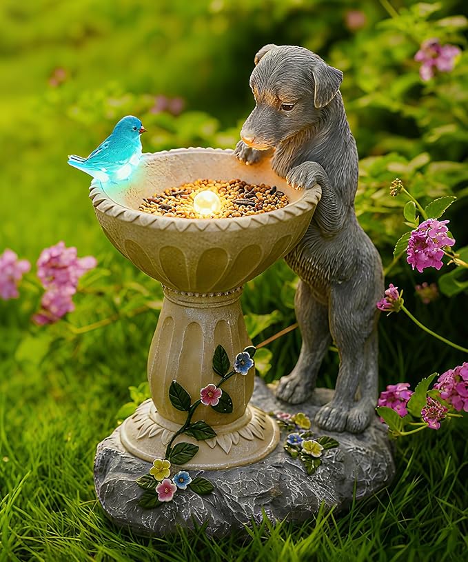 Nacome Solar Dog Garden Statues: Outdoor Decor Ornaments by Nacome