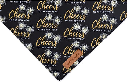 Realeaf New Year Dog Bandanas 2 Pack, Cheers to The New Year Dog Scarf - Image 4