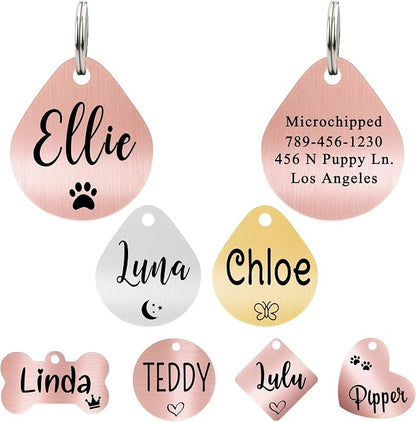 Ultra Joys Dog ID Tag, Custom Dog Tag Personalized Cat Tag, Pet ID Tag by UltraJoys